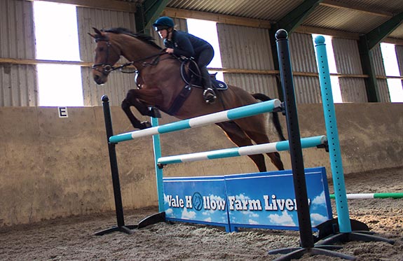 Jumping in Indoor Arena