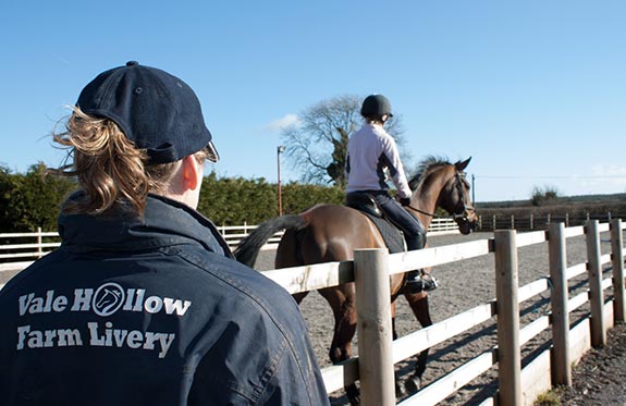 Outdoor arena schooling